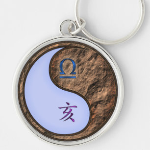 Libra & Earth Boar Key Ring