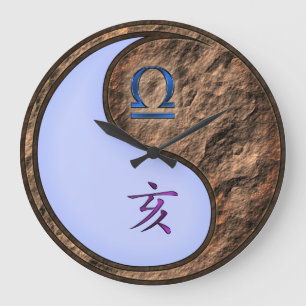 Libra & Earth Boar Large Clock