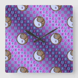 Libra & Earth Boar Square Wall Clock