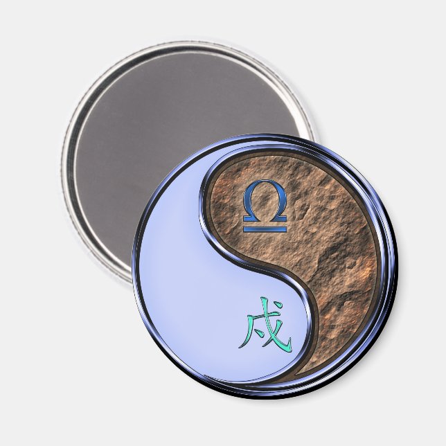 Libra & Earth Dog Magnet (Front/Back)