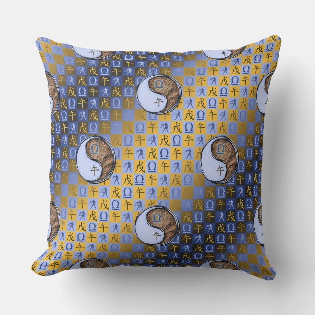 Libra & Earth Horse Cushion (Front)