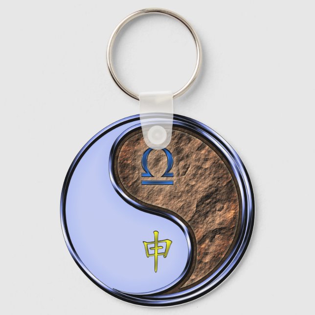 Libra & Earth Monkey Key Ring (Front)