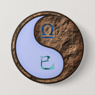 Libra & Earth Snake 7.5 Cm Round Badge
