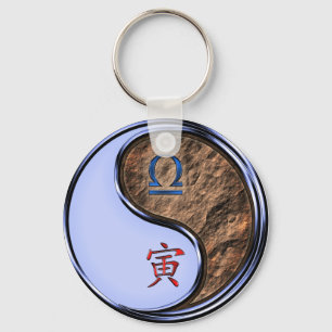 Libra & Earth Tiger Key Ring
