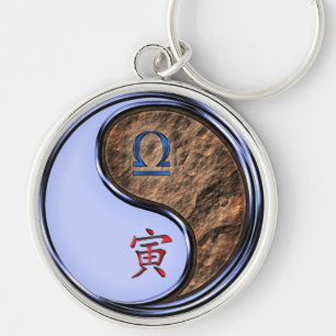 Libra & Earth Tiger Key Ring