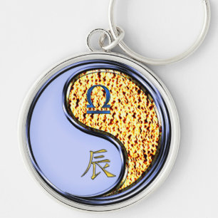 Libra & Fire Dragon Key Ring