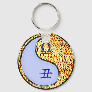 Libra & Fire Ox Key Ring