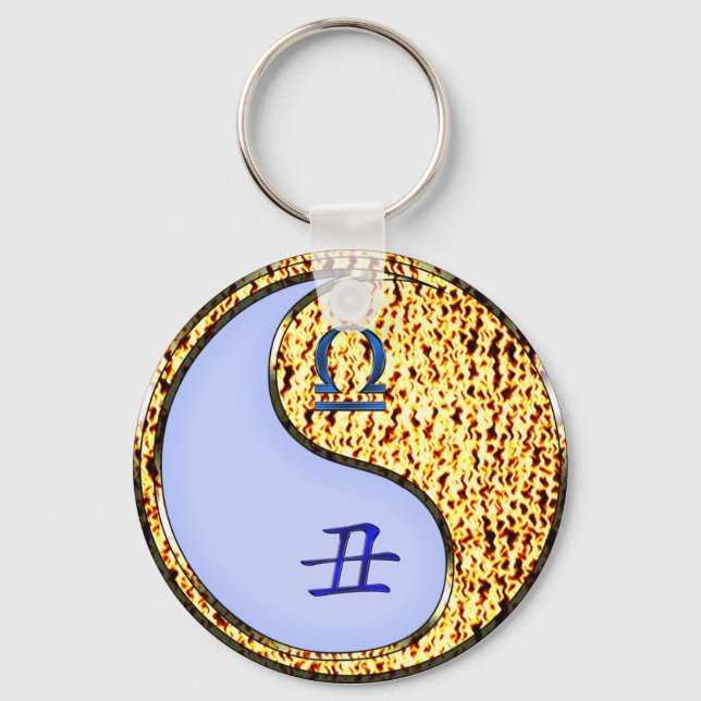 Libra & Fire Ox Key Ring (Front)
