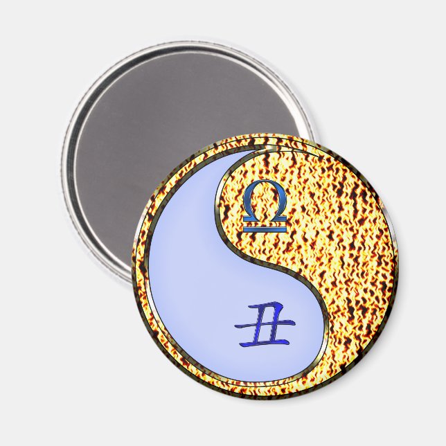 Libra & Fire Ox Magnet (Front/Back)