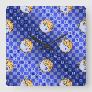 Libra & Fire Ox Square Wall Clock