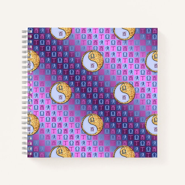 Libra & Fire Rooster Notebook (Front)