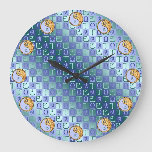 Libra & Fire Snake Large Clock (Front)