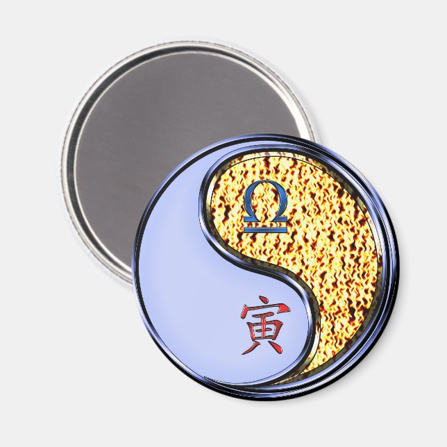 Libra & Fire Tiger Magnet (Front/Back)