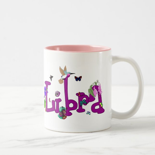 Libra Flowers Two-Tone Coffee Mug (Right)