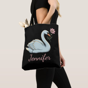 Libra Gift: Swan Symbol Tote Bag