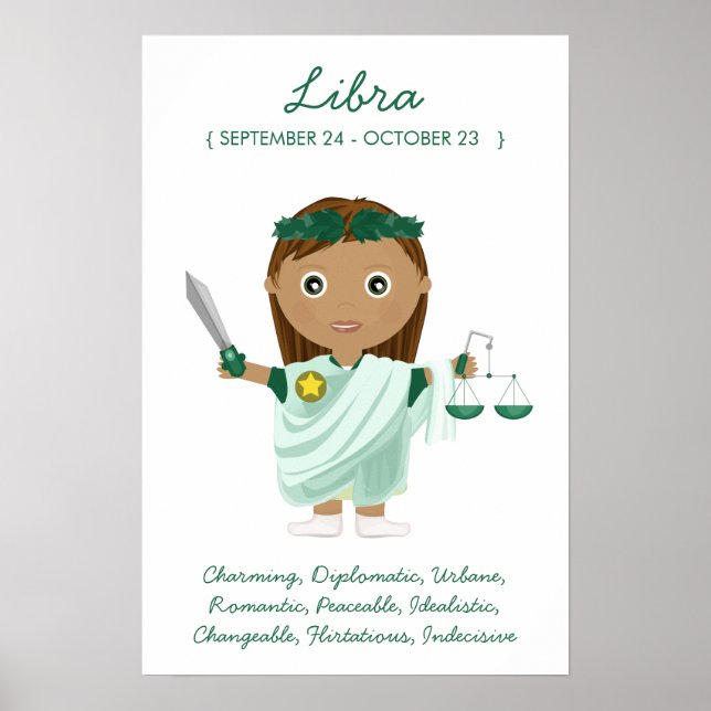 Libra - Girl Horoscope Poster (Front)