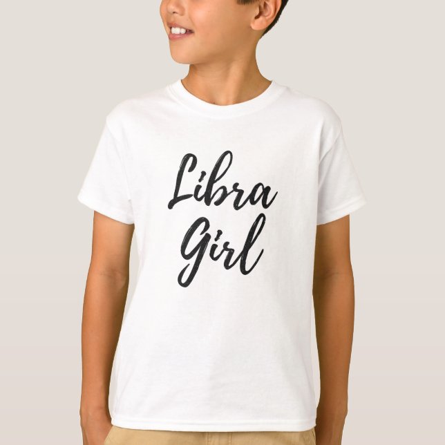 Libra Girl Zodiac Astrological Horoscope T-Shirt (Front)