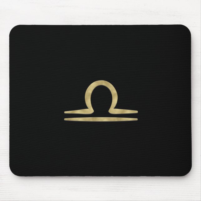 LIBRA Gold September October Birthday Astrology   Mouse Pad (Front)