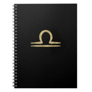 LIBRA Gold September October Birthday Astrology  Notebook