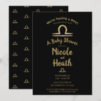 LIBRA Gold September October Fall Baby Shower  