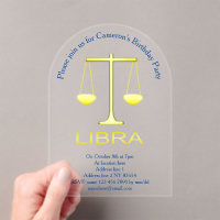 Libra Golden Scales Star Sign Birthday Party