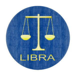 Libra Golden Scales Star Sign Cutting Board