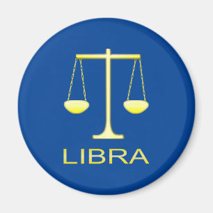 Libra Golden Scales Star Sign Magnet