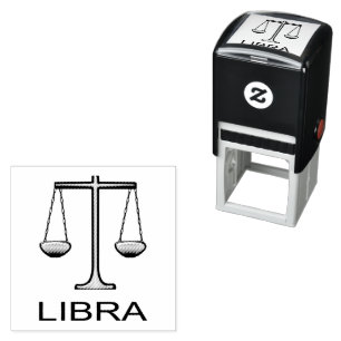 Libra Golden Scales Star Sign Self-inking Stamp