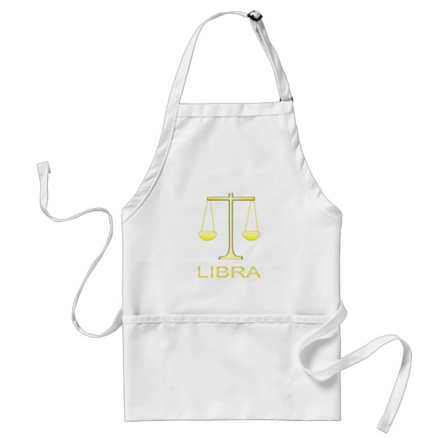 Libra Golden Scales Star Sign Standard Apron (Front)