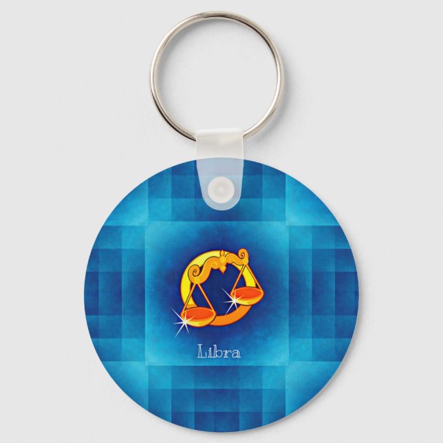 libra horoscope key ring (Front)