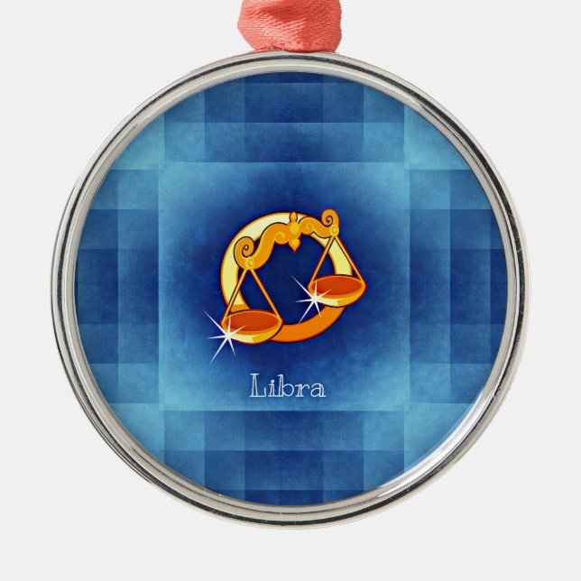 libra horoscope metal tree decoration (Front)