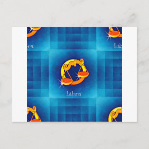 libra horoscope postcard
