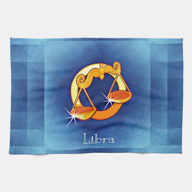 libra horoscope tea towel (Horizontal)