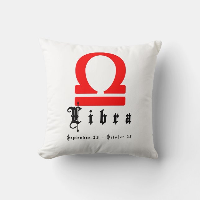 Libra, Horoscope, zodiac, astrology Cushion (Front)