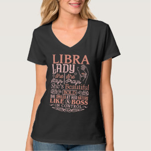 Libra Lady  Astrology Zodiac Sign Libra Woman Girl T-Shirt