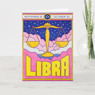 Libra Letterpress Card