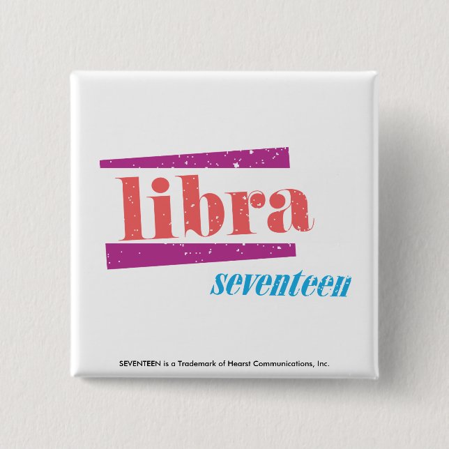 Libra LtPink 15 Cm Square Badge (Front)