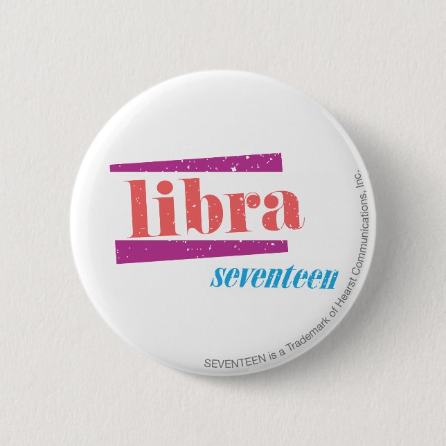 Libra LtPink 6 Cm Round Badge (Front)