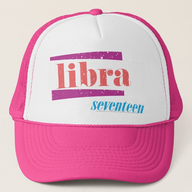 Libra LtPink Trucker Hat (Front)