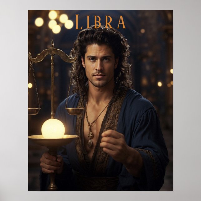 Libra Male Astrological Poster (Front)
