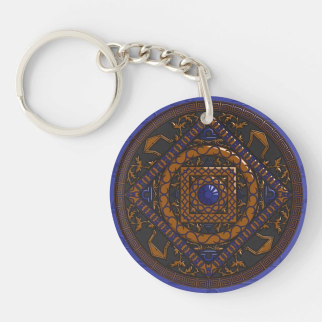 Libra Mandala Acrylic Keychain (Front)