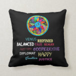 Libra Mandala Personality Zodiac Astrology Cushion<br><div class="desc">Libra Mandala Personality Zodiac Astrology</div>