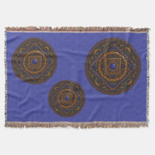 Libra Mandala Throw Blanket