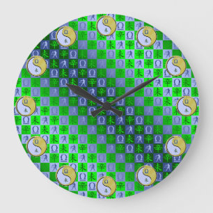 Libra & Metal Goat Large Clock