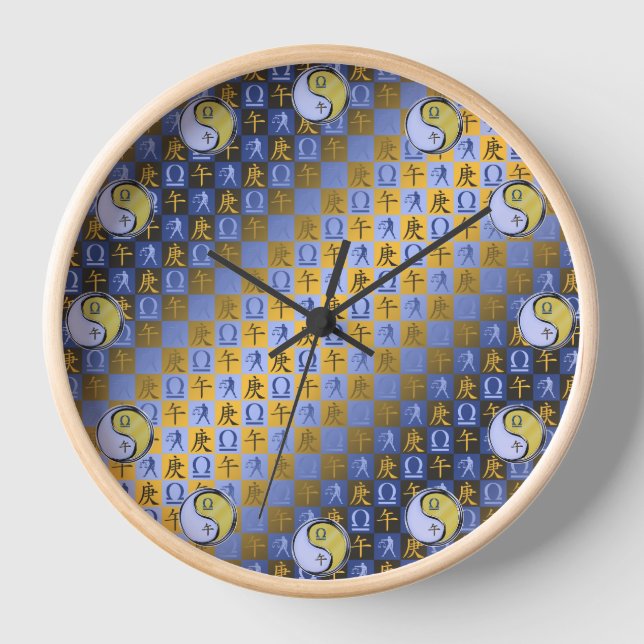 Libra & Metal Horse Clock (Front)