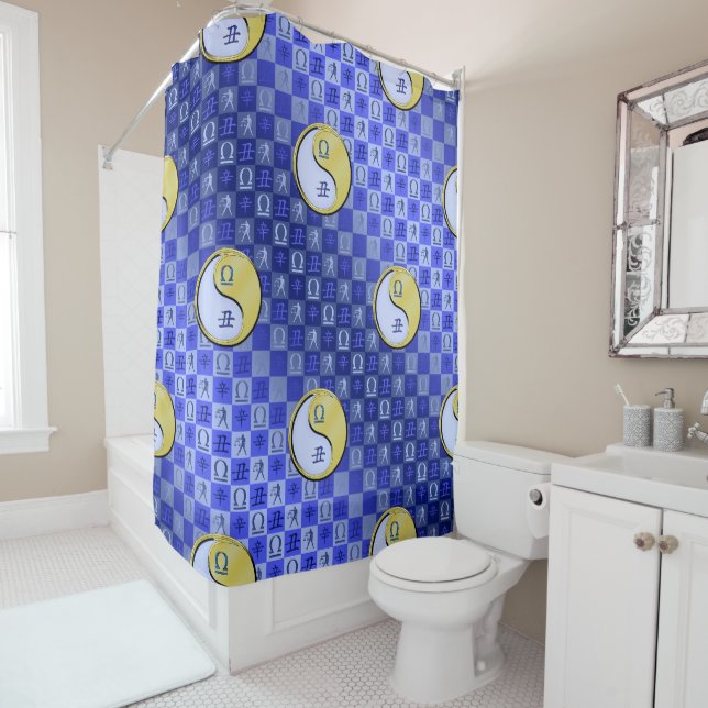 Libra & Metal Ox Shower Curtain (In Situ)