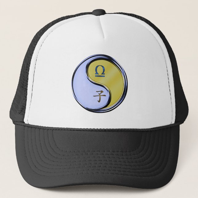 Libra & Metal Rat Trucker Hat (Front)