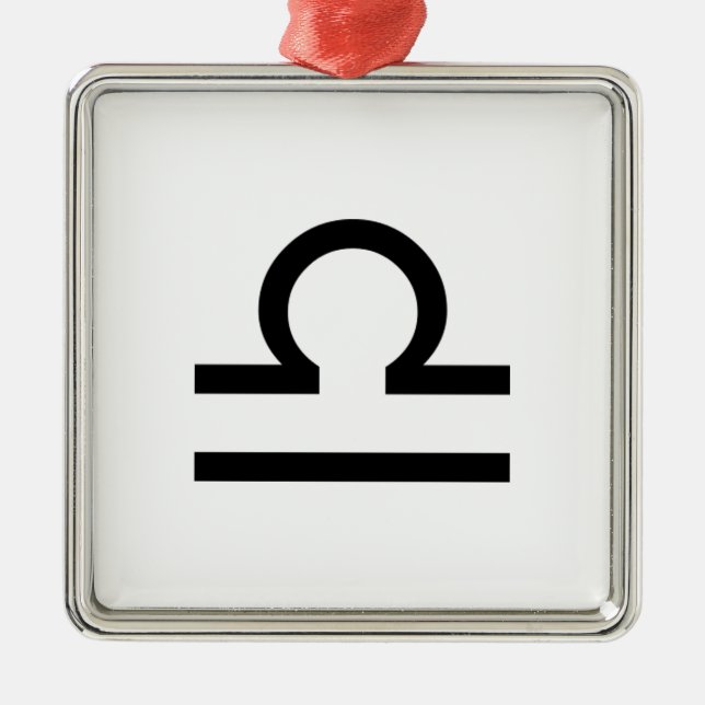 Libra Metal Tree Decoration (Front)
