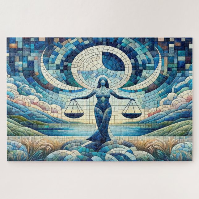 Libra: Mosaic Balance Symphony Jigsaw Puzzle (Horizontal)