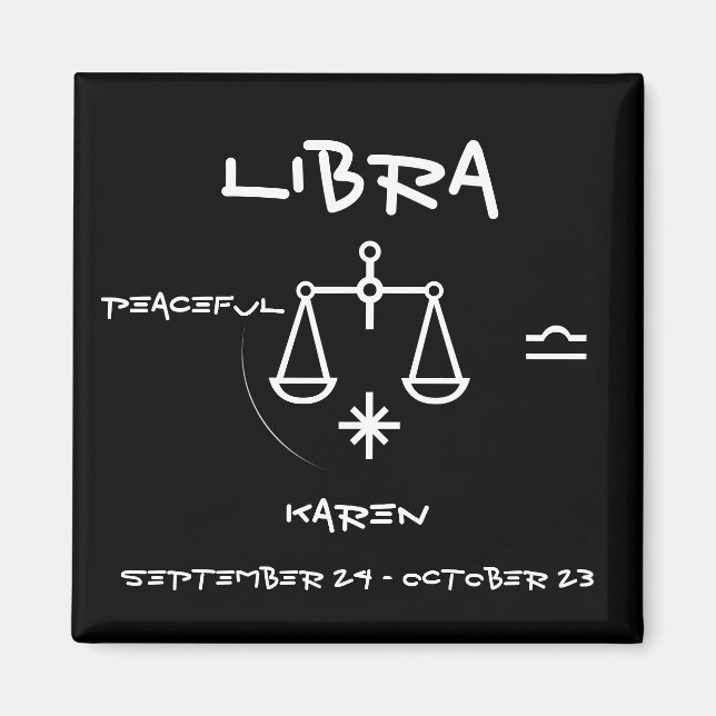 Libra Personalise Magnet (Front)